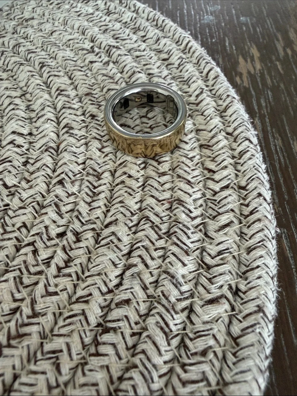 Oura Two-Tone Metallic Smart Ring in Silver and Gold